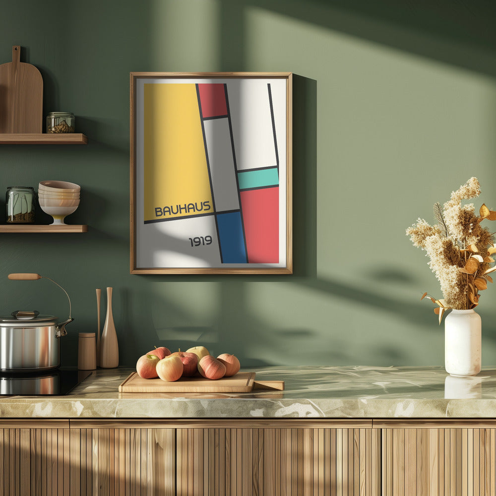 Bauhaus Geometric Design Retro Poster