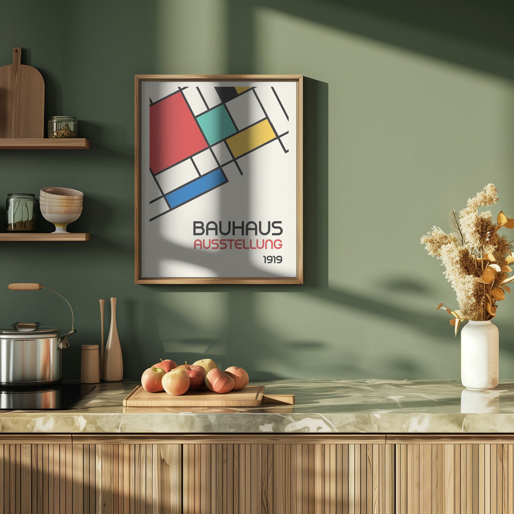 Bauhaus Geometric Design Retro Poster