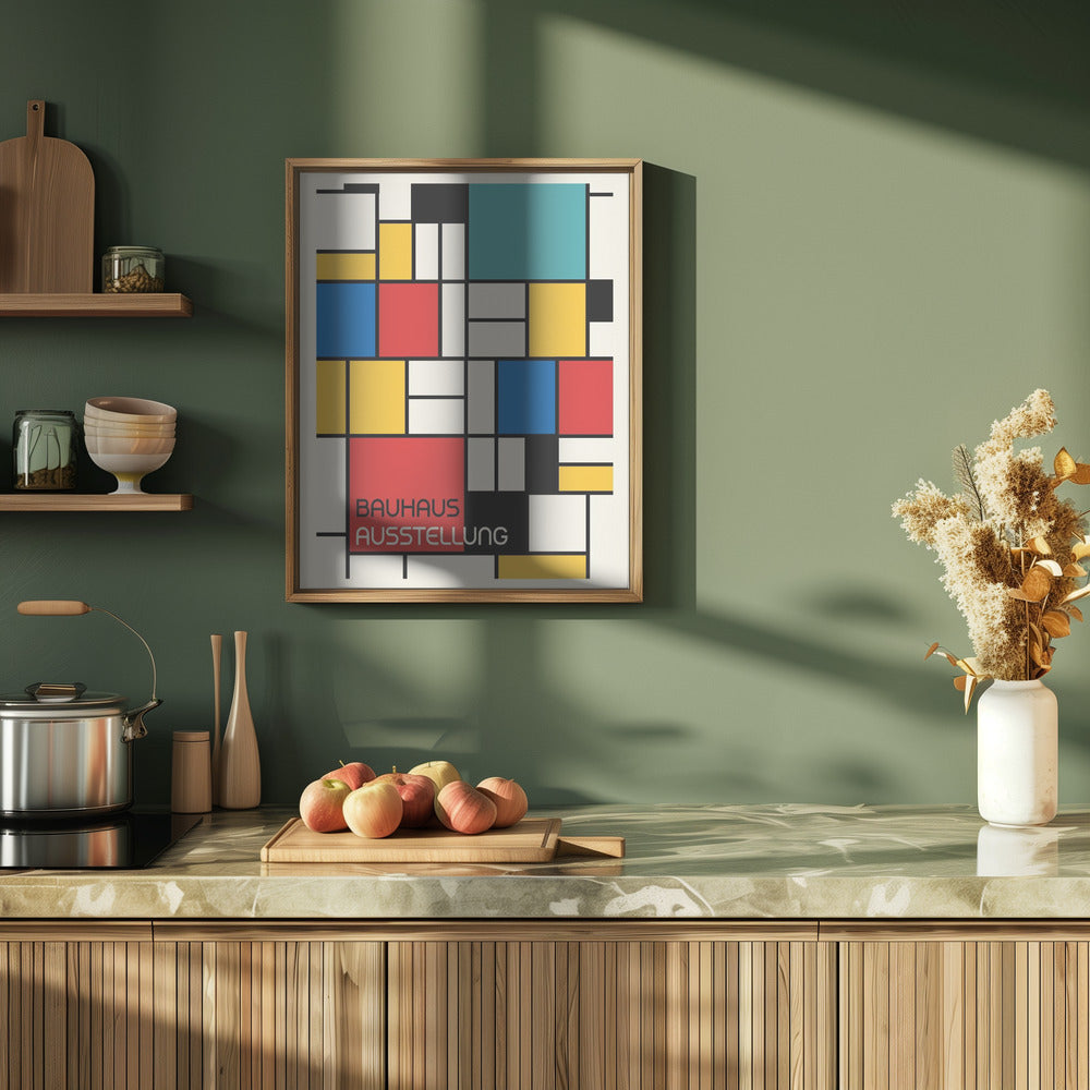 Bauhaus Geometric Design Retro Poster