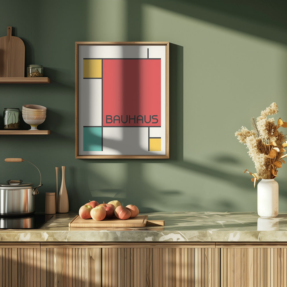 Bauhaus Geometric Design Retro Poster