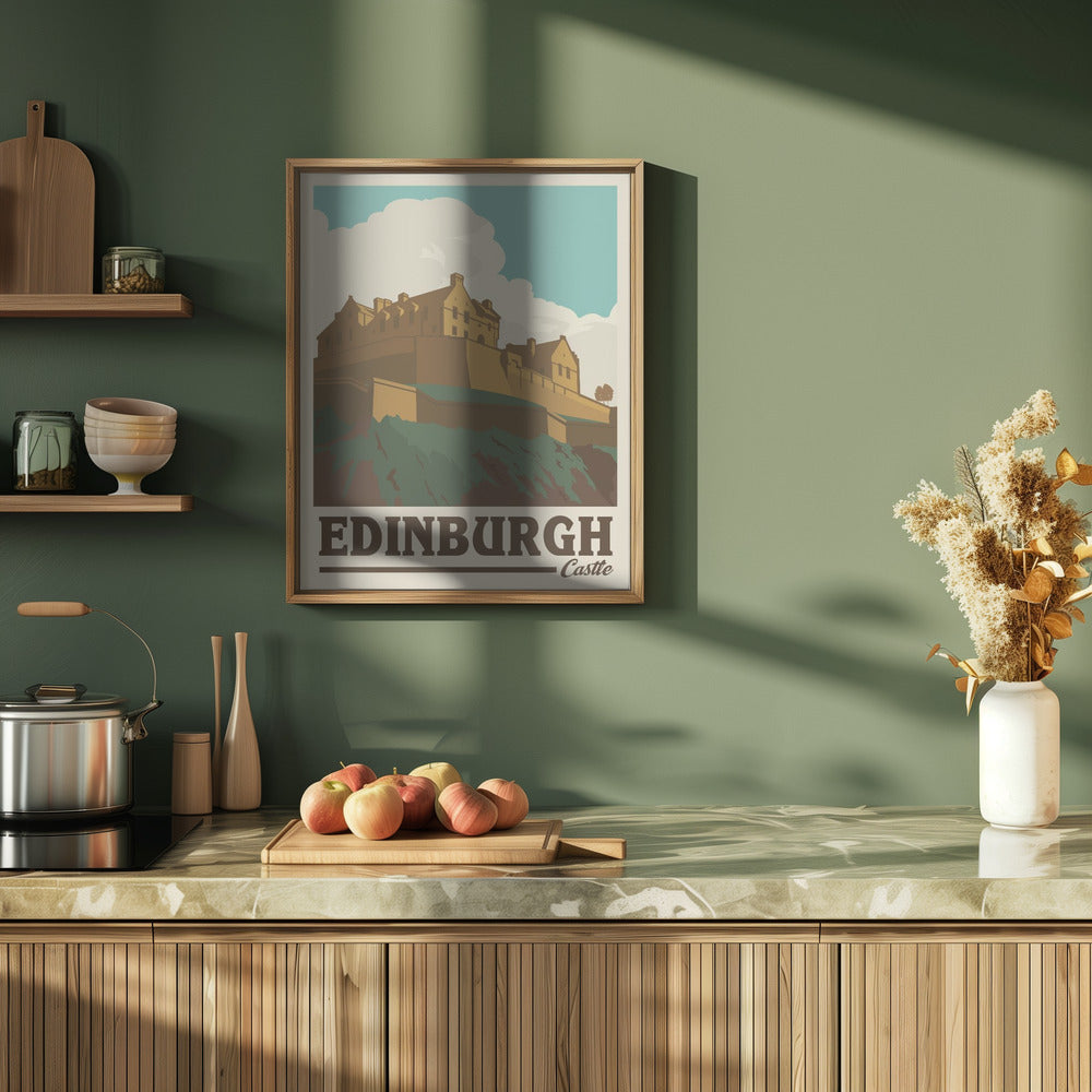 Edinburgh Castle Travel Print Poster