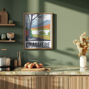 Grasmere Lake District Travel Print Poster