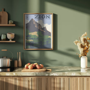 Zion National Park Travel Print Poster