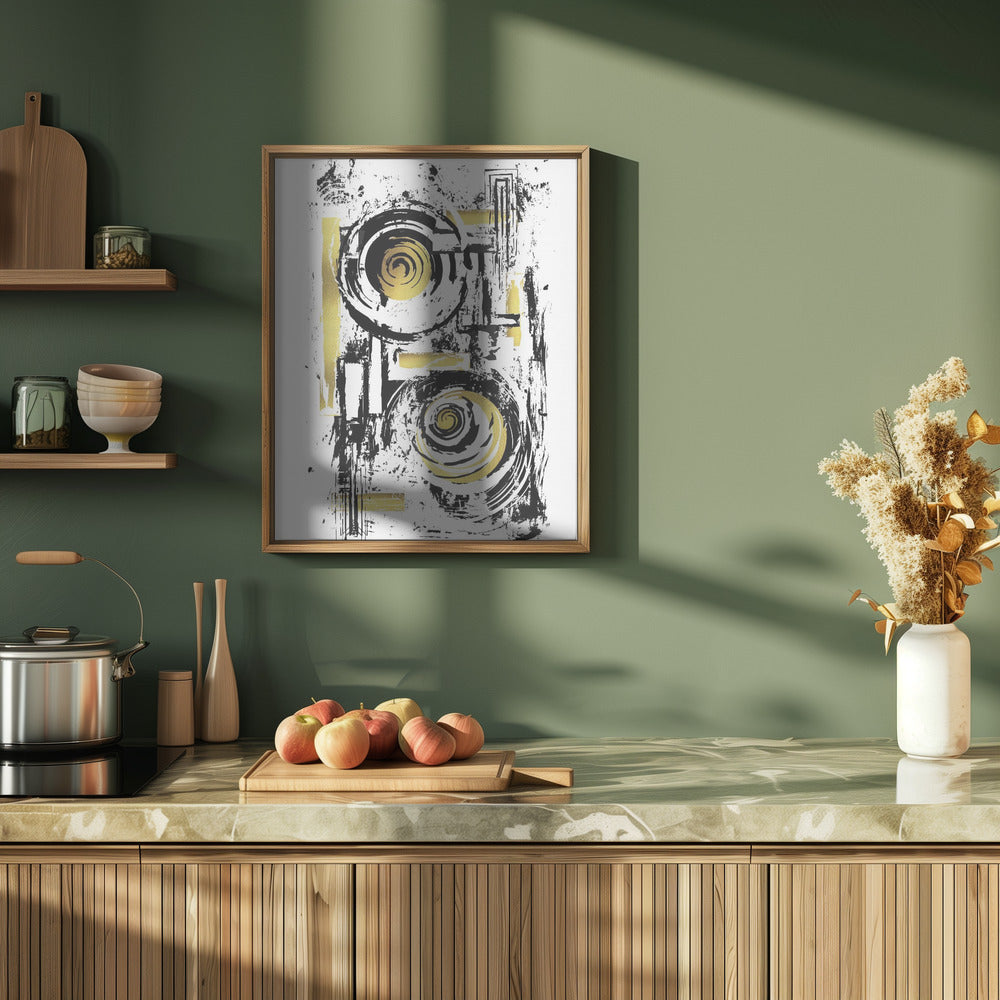 ABSTRACT ART Hard Working Poster