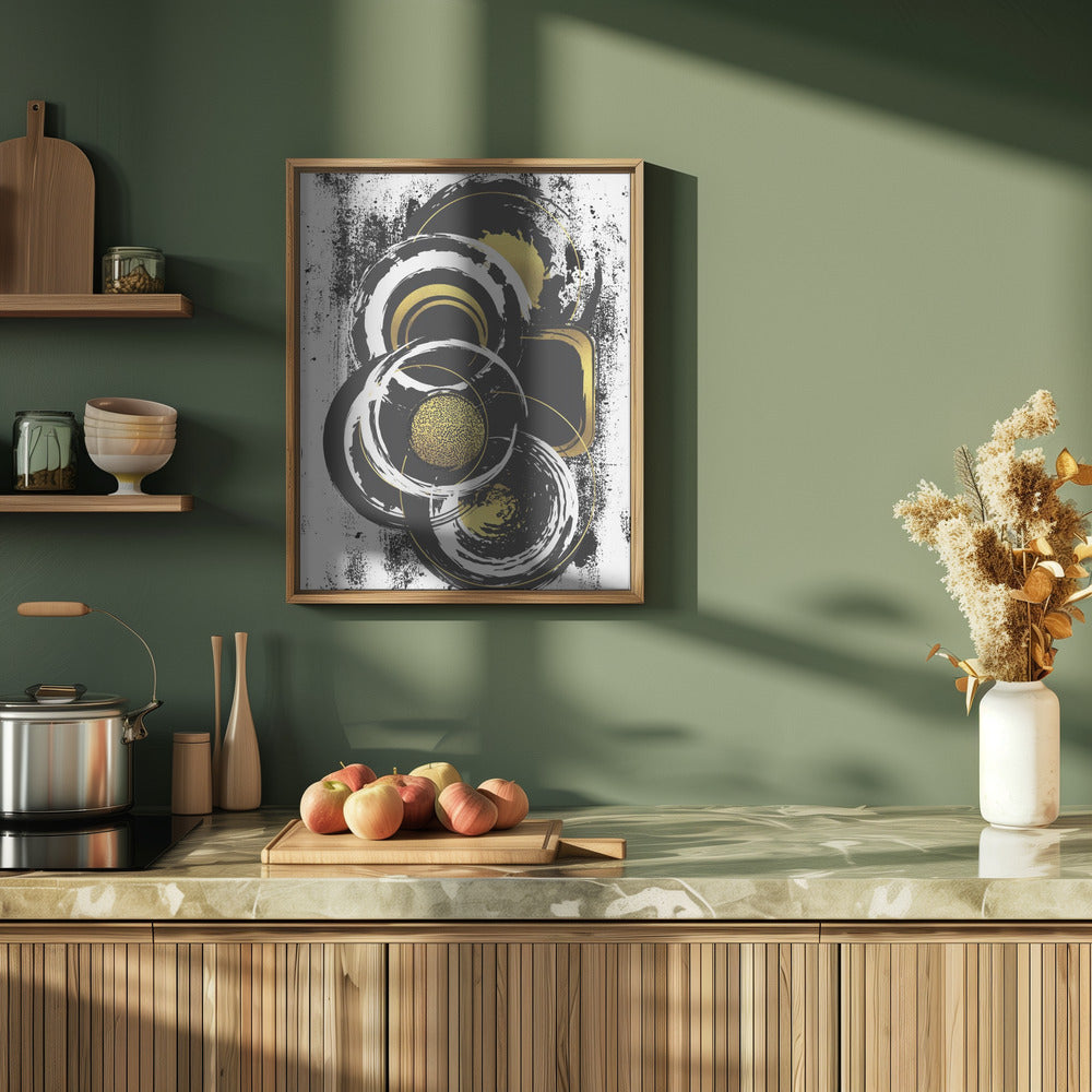 ABSTRACT ART Solid shapes Poster