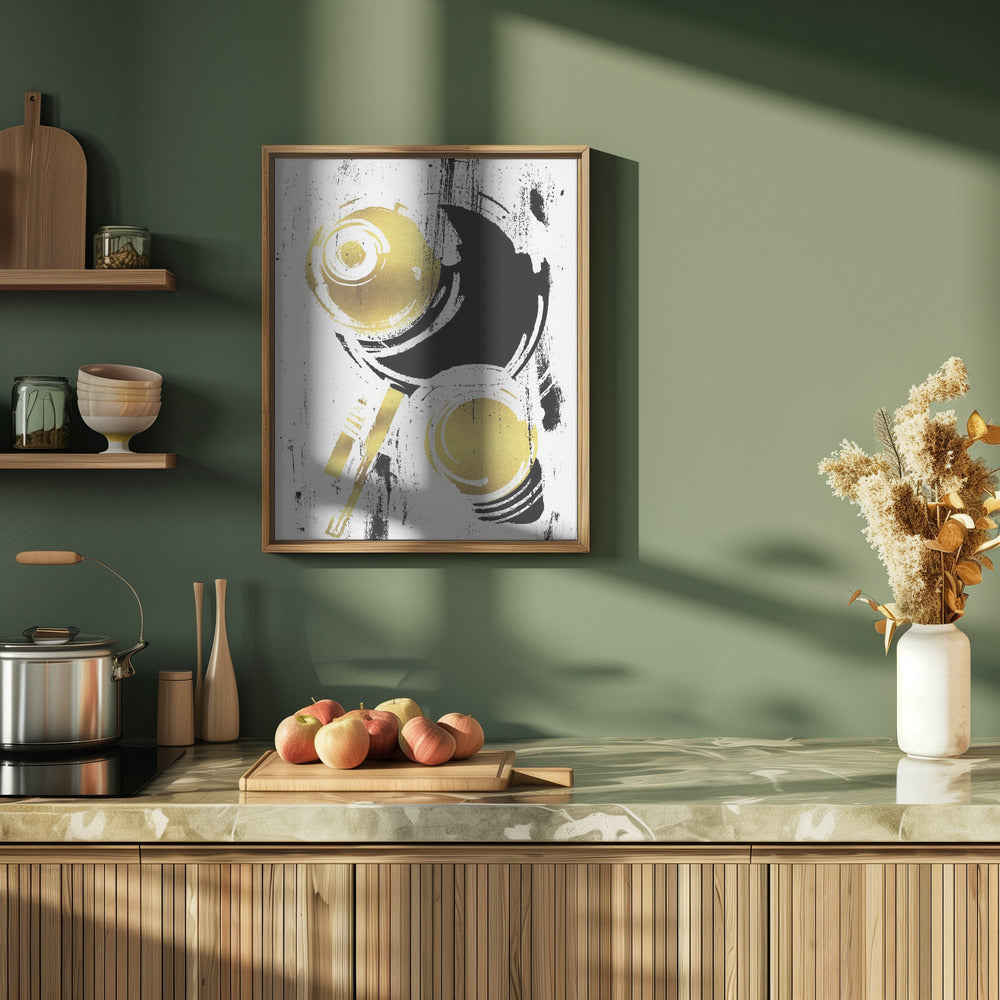 ABSTRACT ART Flying spheres Poster