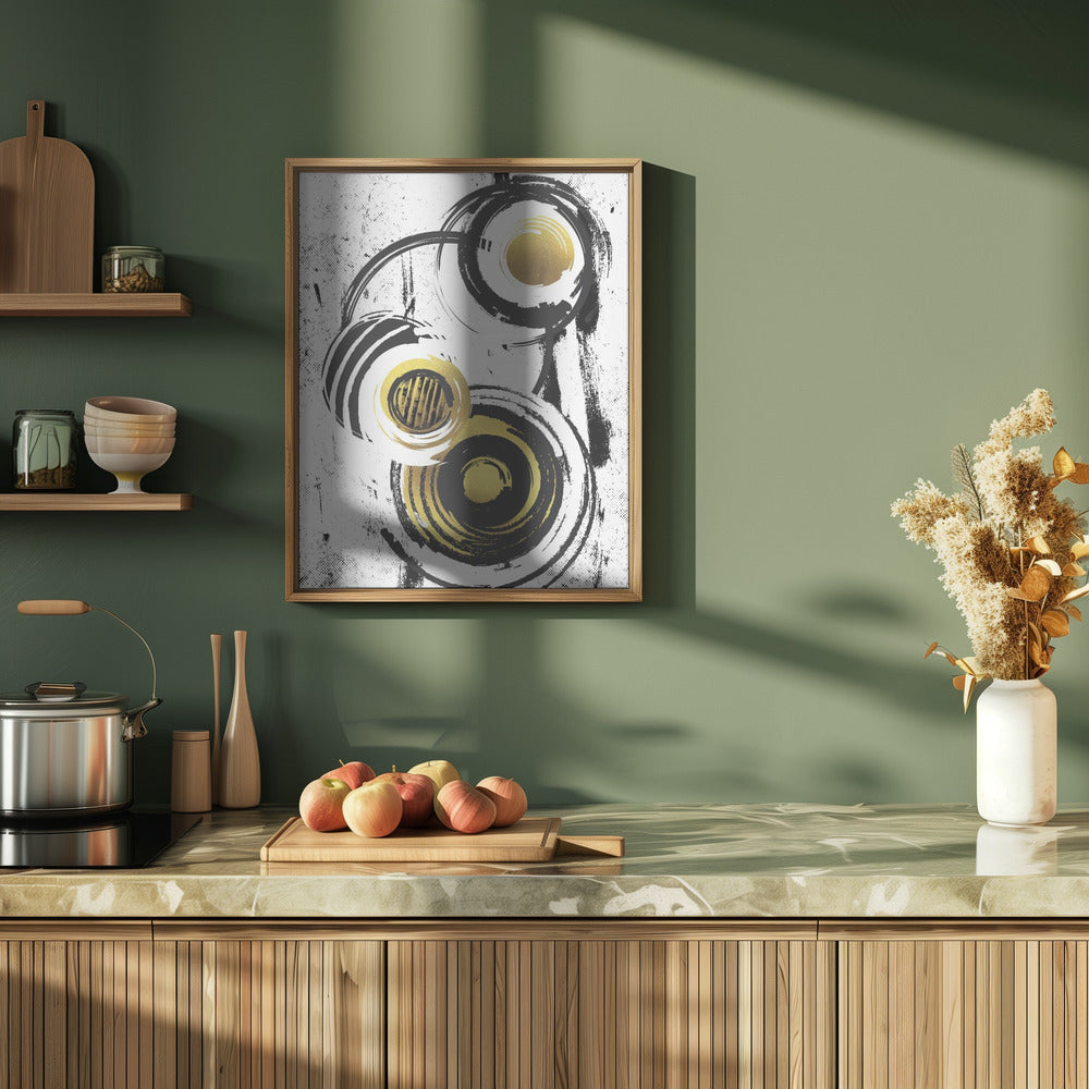 ABSTRACT ART Rotating circles Poster