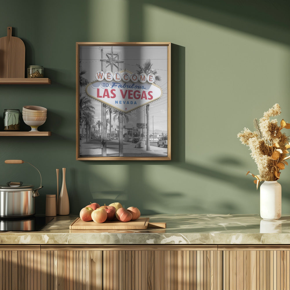 LAS VEGAS Sign - colorkey Poster