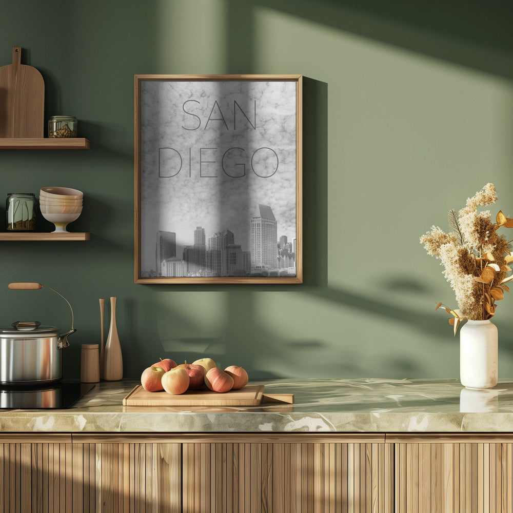 SAN DIEGO Skyline | Text Poster