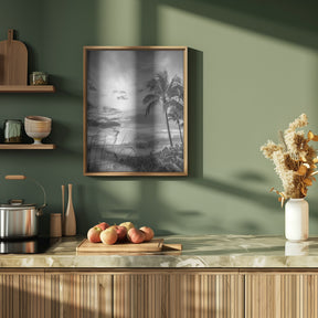 BONITA BEACH Evening mood | monochrome Poster