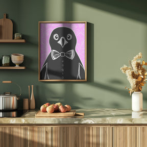 Penguin with bow tie Poster