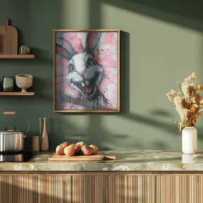 Creepy laughing bunny Poster