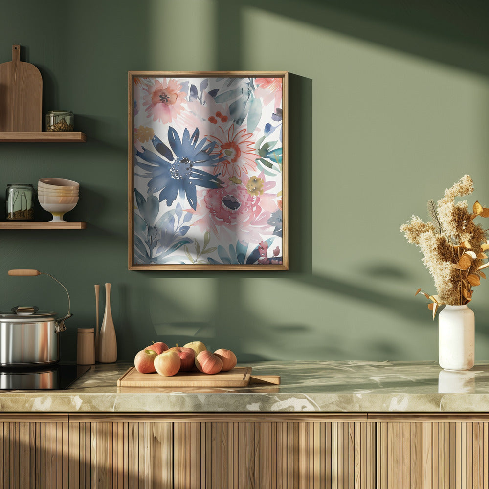 Watercolor Floral No. 1 Poster