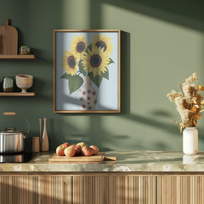 Vase of Sunflowers Poster