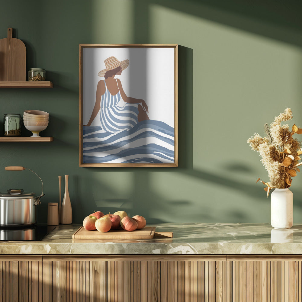 The Girl In the Striped Dress Poster