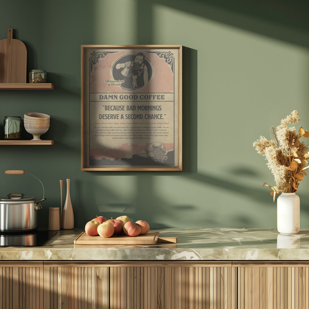 Barista Coffee Print Poster