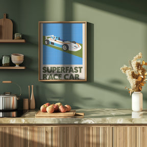 Superfast Race Car Poster