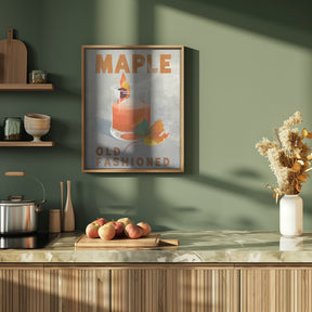 Maple Old Fashioned Cocktail Poster