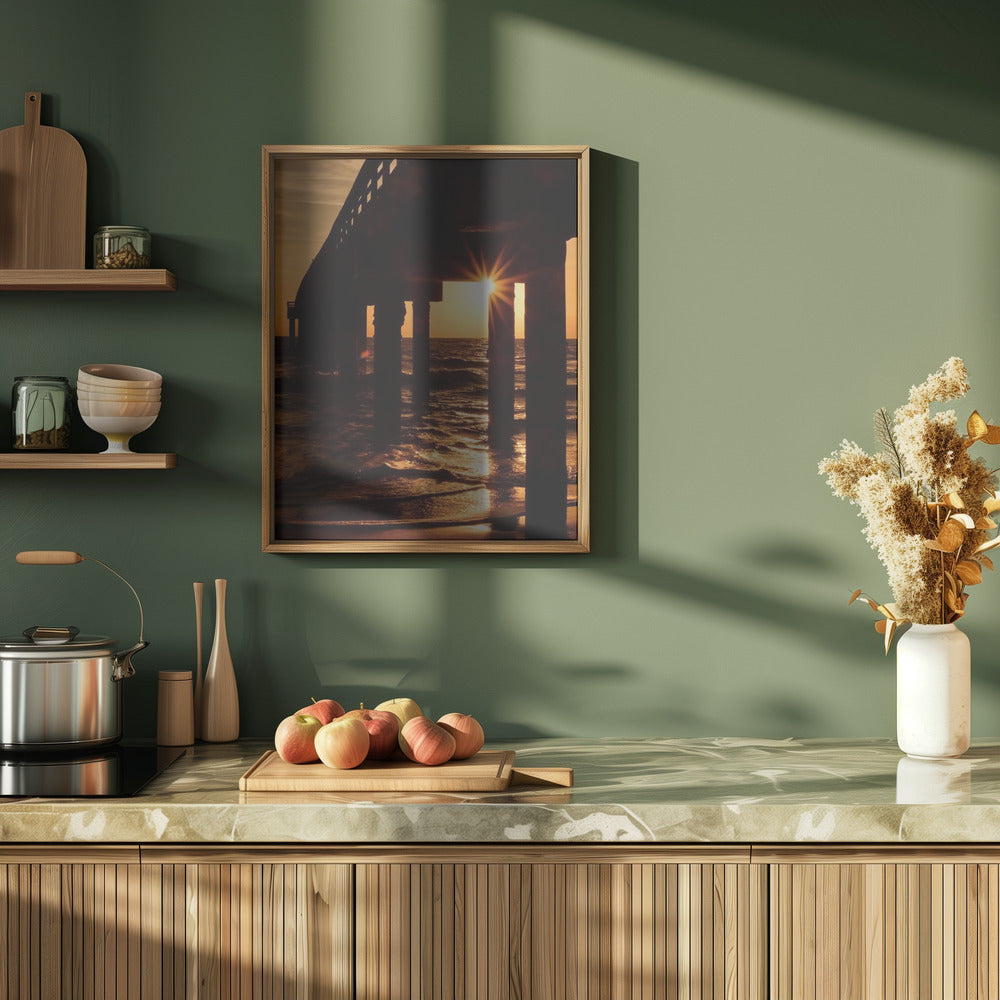 Saint Augustine Beach Pier Sunrise Poster