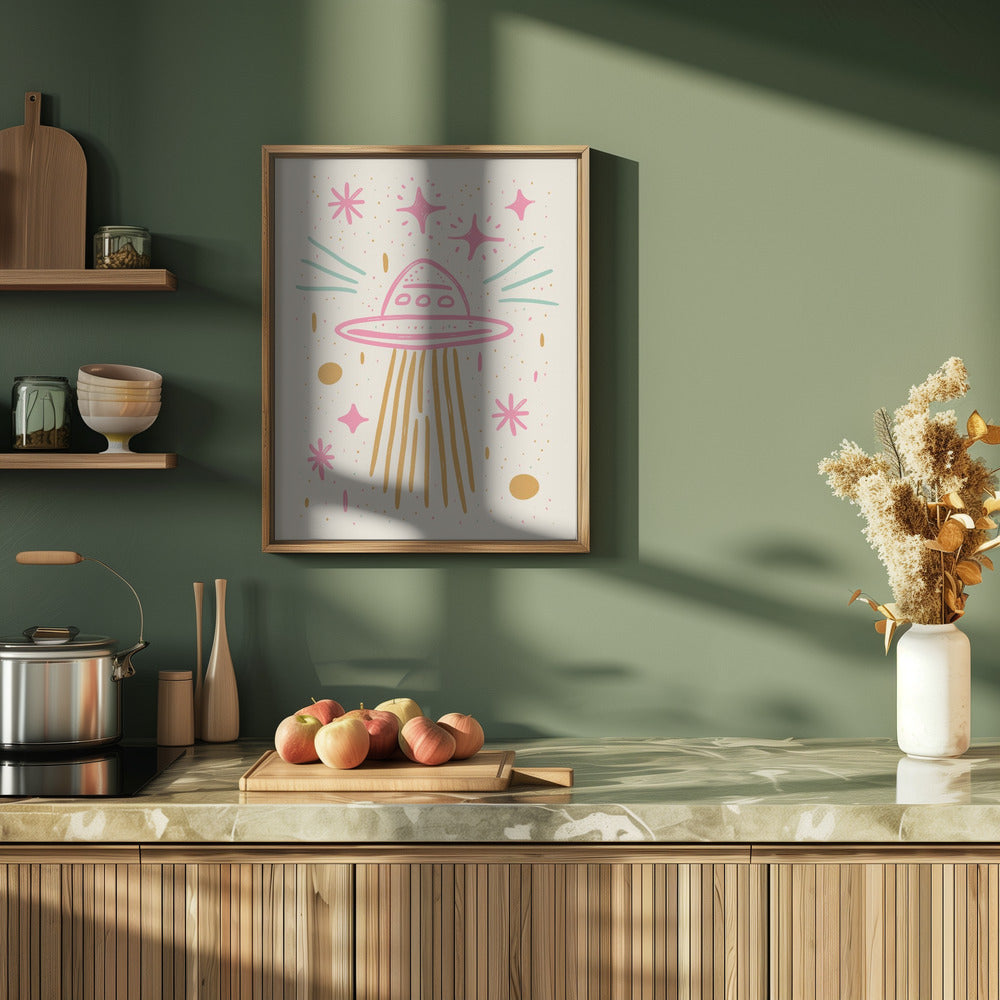 Pastel UFO Poster