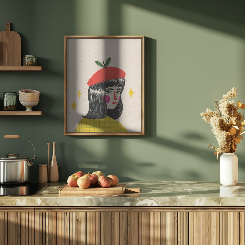 Apple Beret Poster