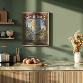 Gin &amp; Tonic Vintage Poster