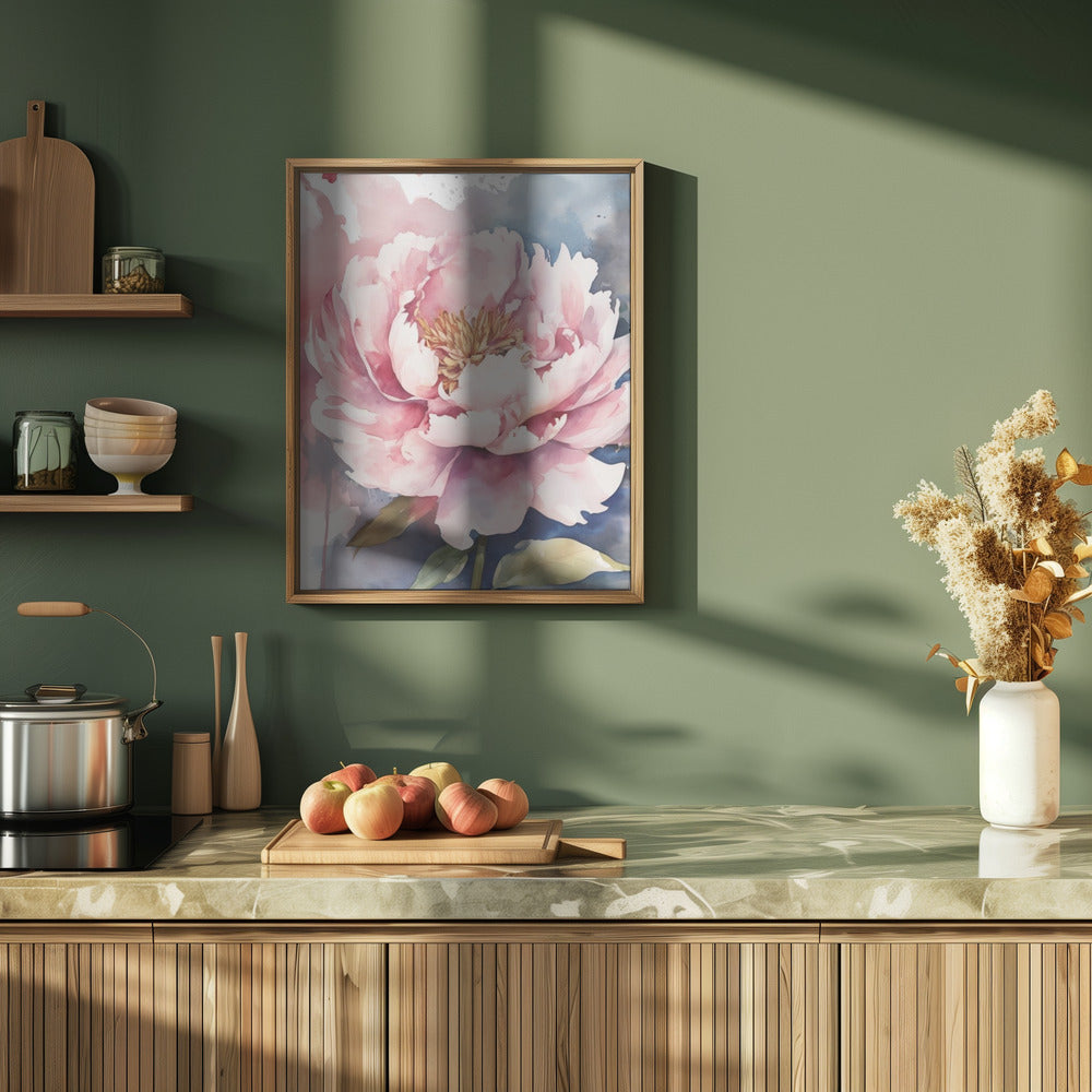 Blooming Peony Poster