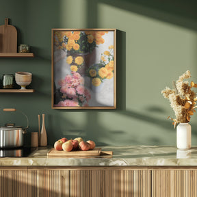 Chrysanthemum Blooms | Autumn Floral Still Life Poster