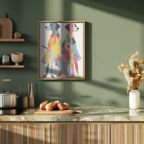 Colorful Dogs Poster