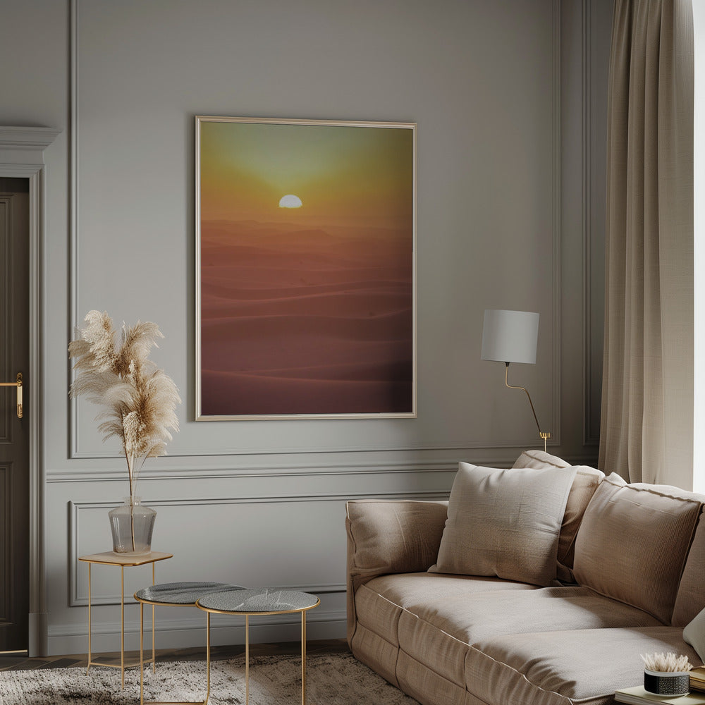 Sunset over Dunes Poster