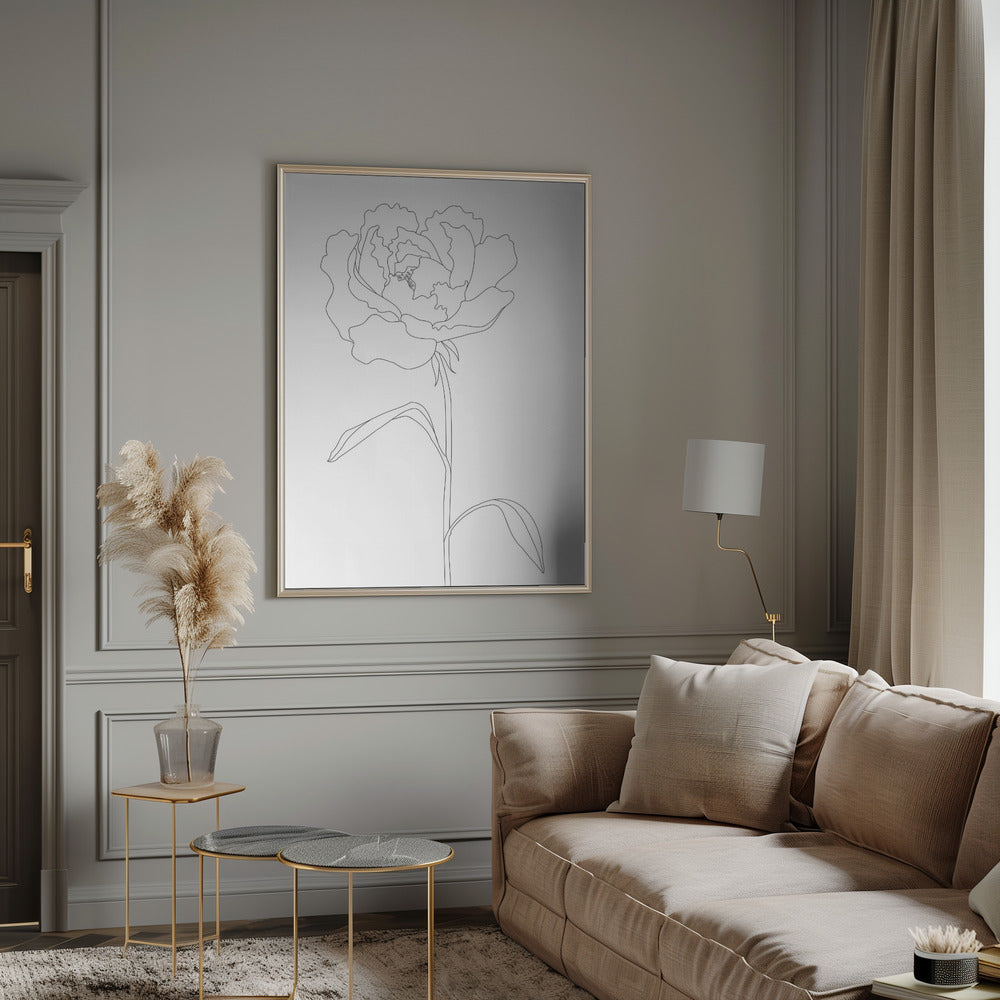 Peony Lines Poster