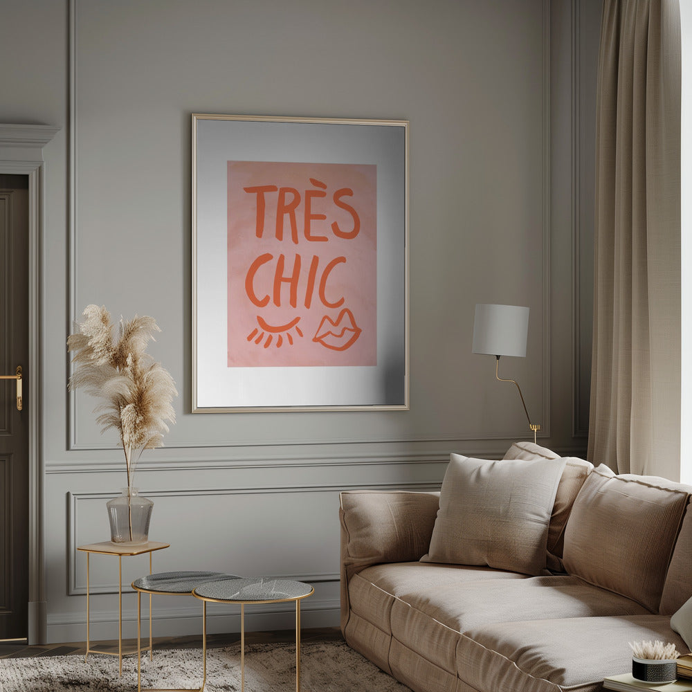 Très Chic Pink Frame Poster