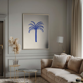 Blue Palm Poster