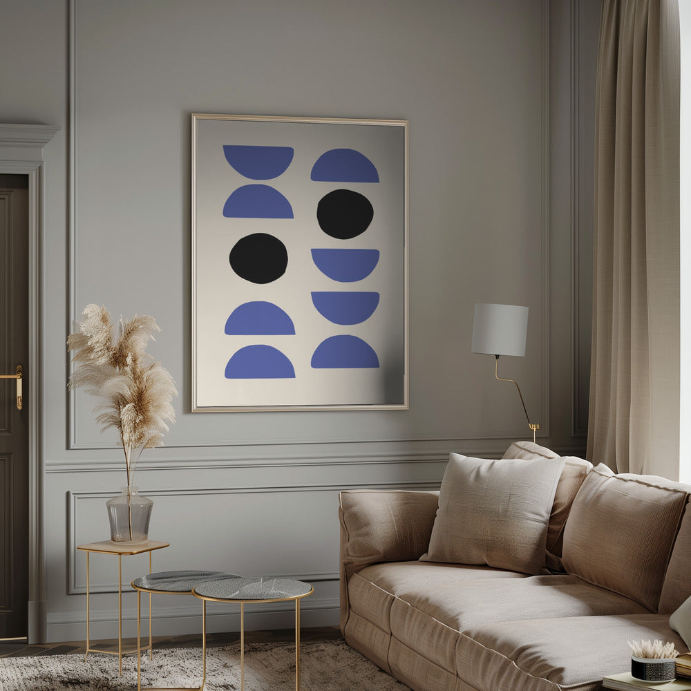 Blue Shapes Poster