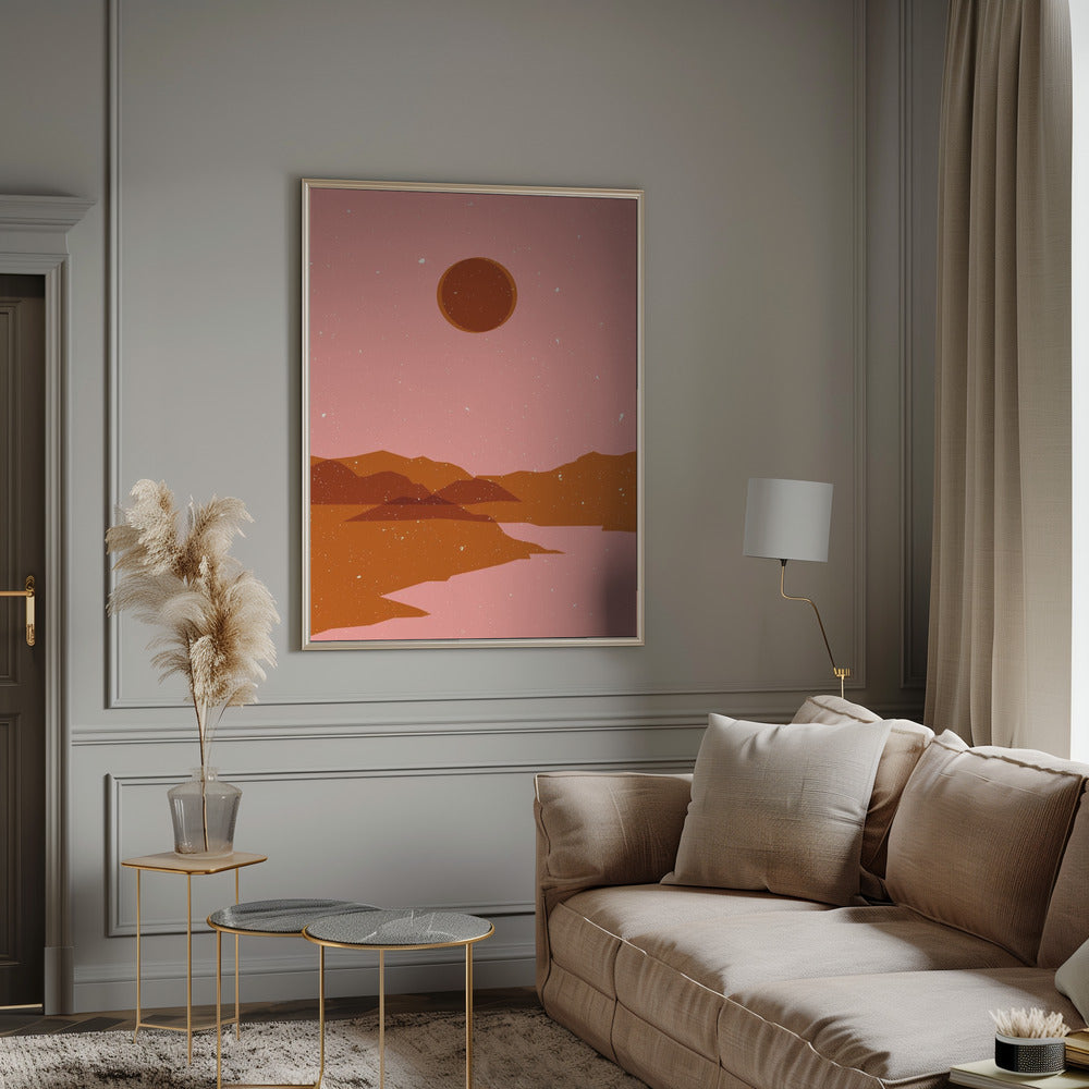 Moon  landscape Poster
