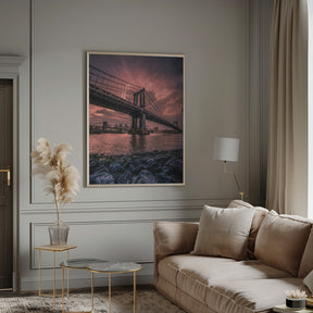 Manhattan Bridge Wide Angle Poster