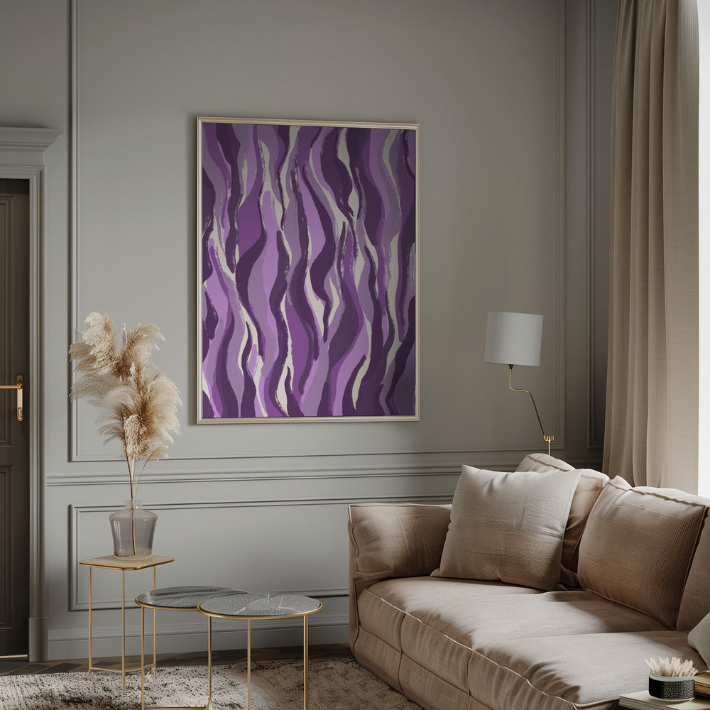 Purple Tiger Pattern Poster