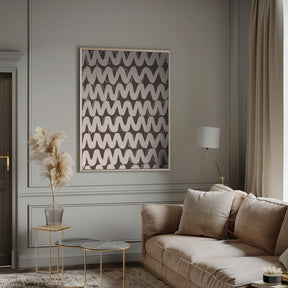 Big Beige ZigZag Pattern Poster