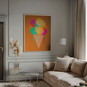 Neon Ice Cream Poster