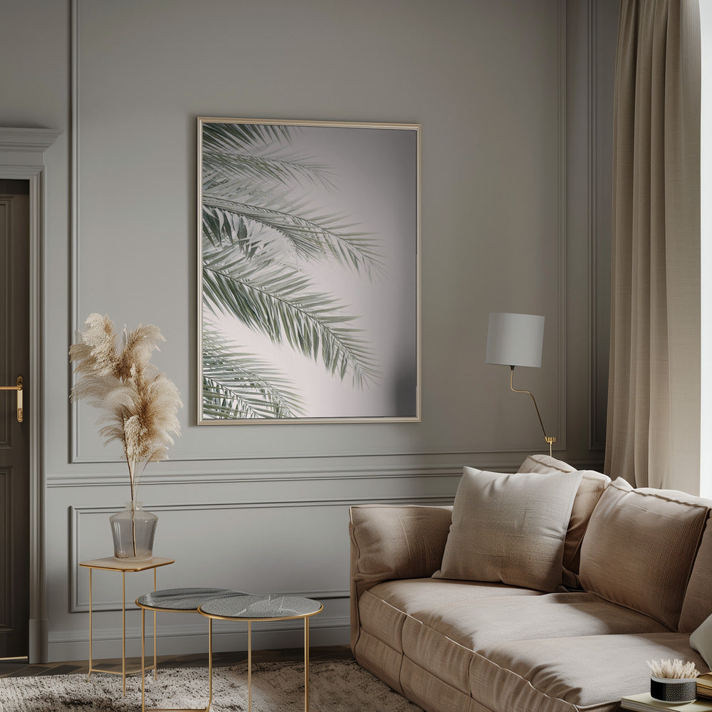 Blush Palm Leaves Poster