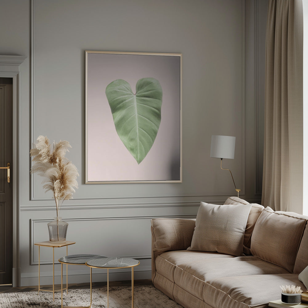 Tropical Leaf Blush Poster