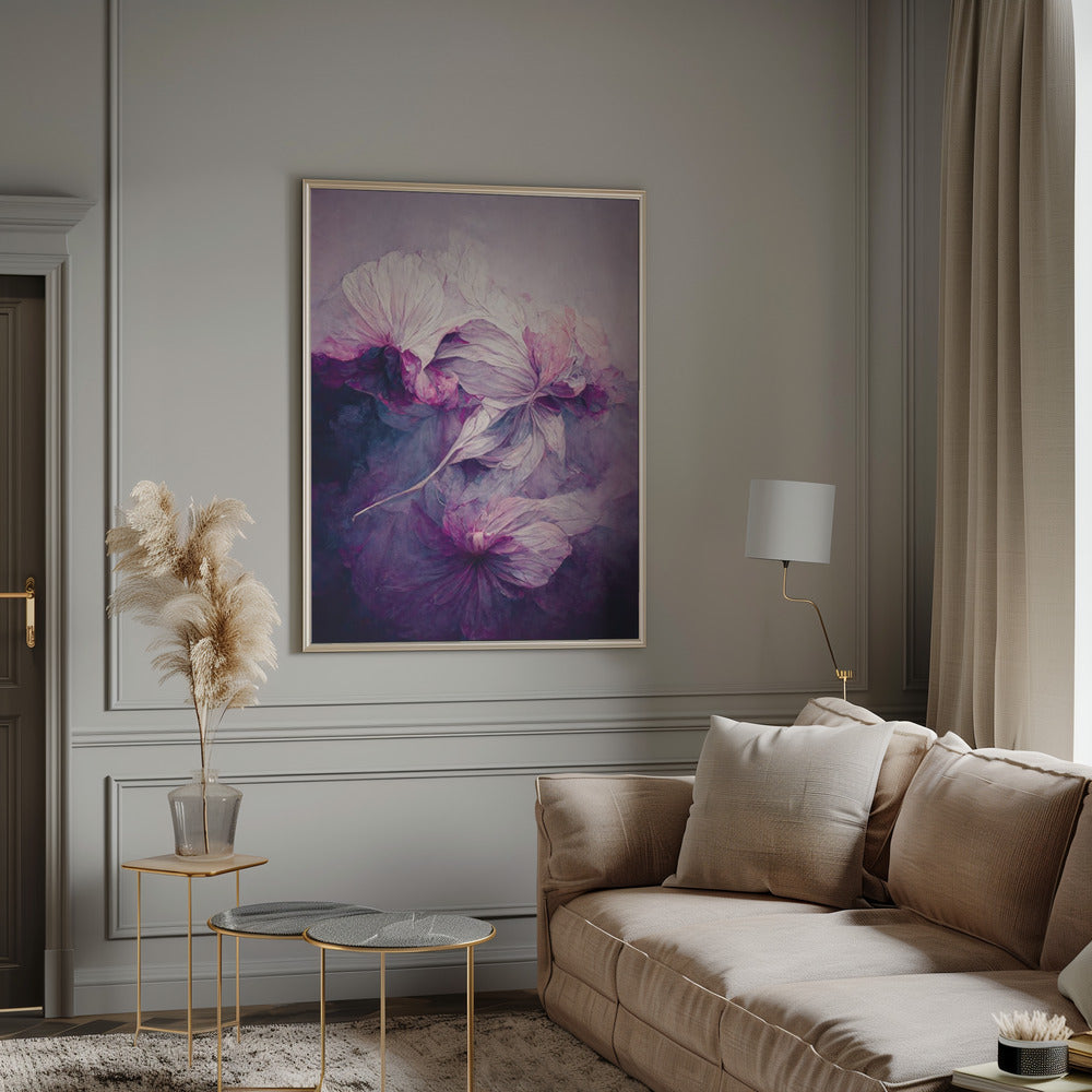 Purple Peony Poster