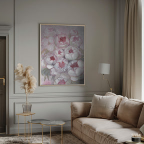 Nuria bouquet of peonies in pink Poster