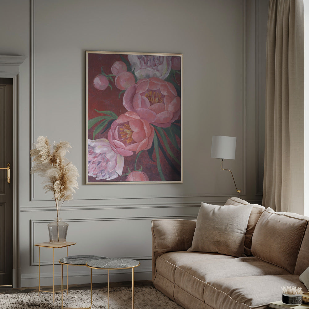 Nevaeh peonies Poster