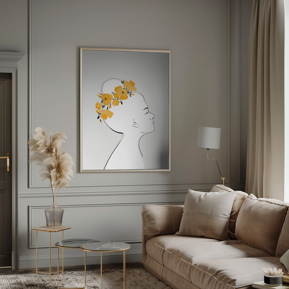 Floral Sanyu portrait Poster