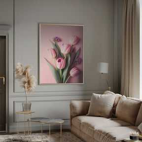 Pink Tulips Poster