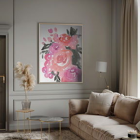 Maeko loose watercolor florals II Poster