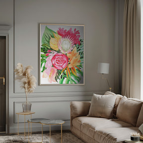 Celia tropical bouquet Poster