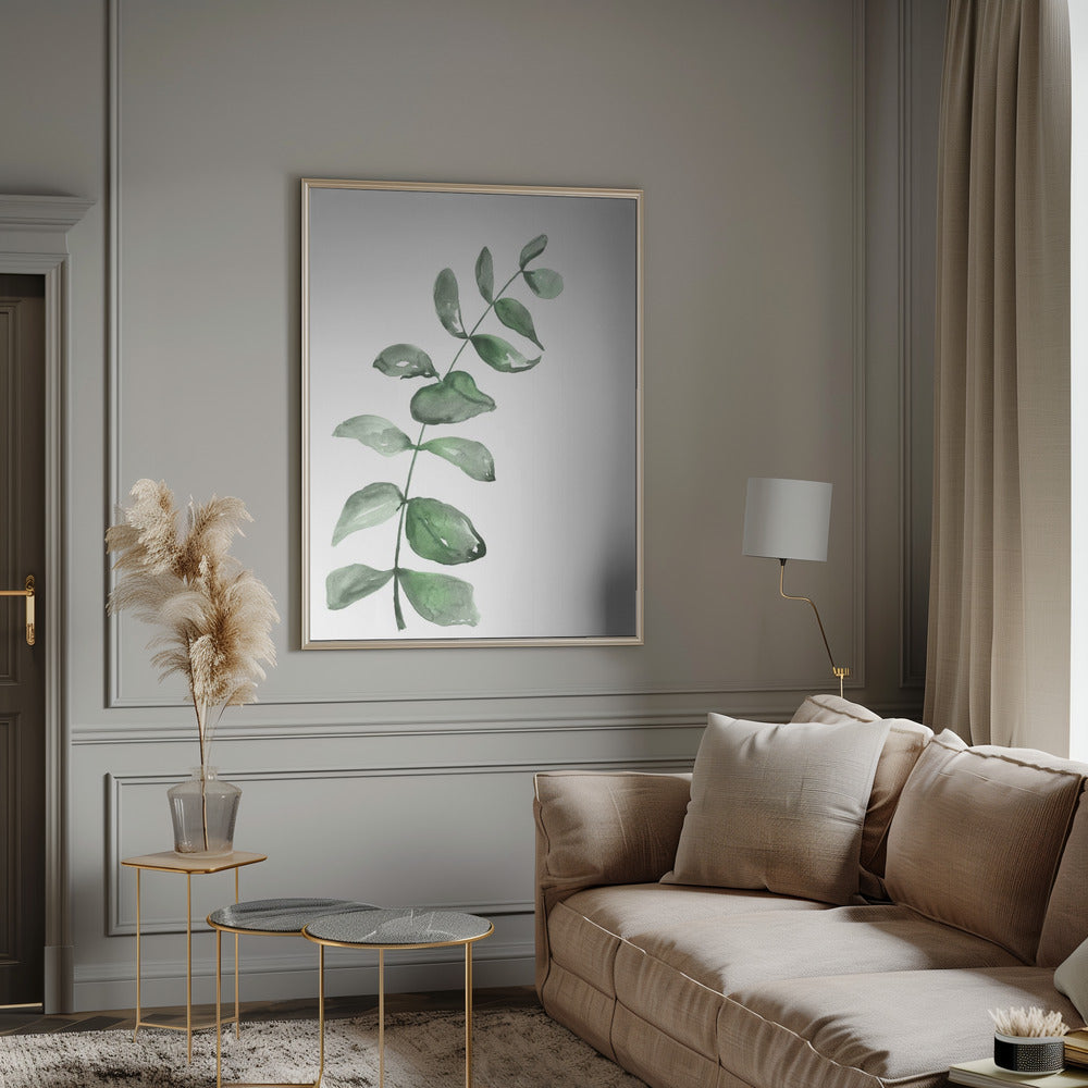 Watercolor greenery branch Poster