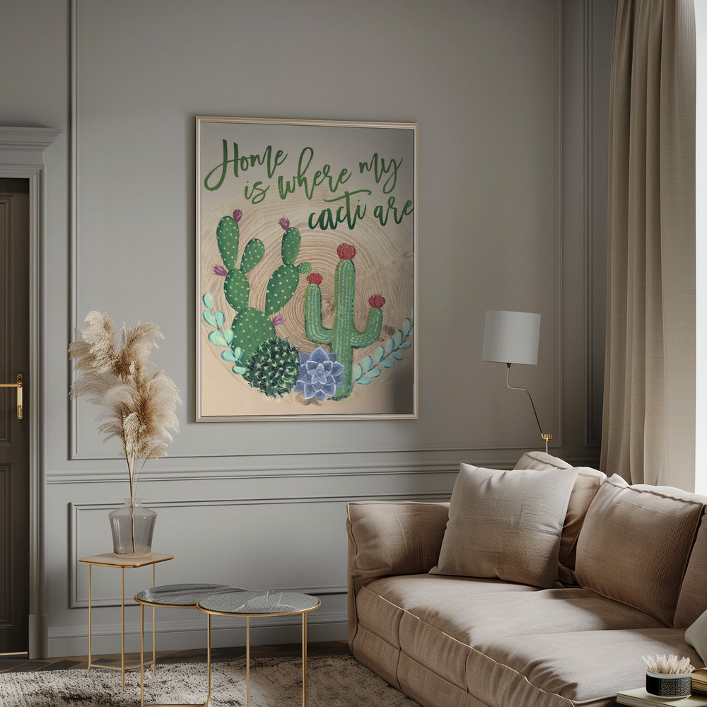 Home is where my cacti are Poster